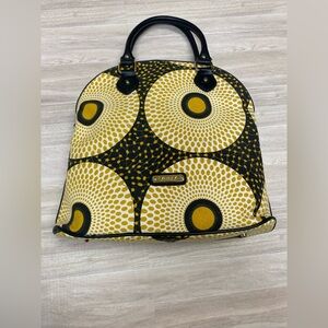 Ma’am Black and Yellow African print Tote Bag